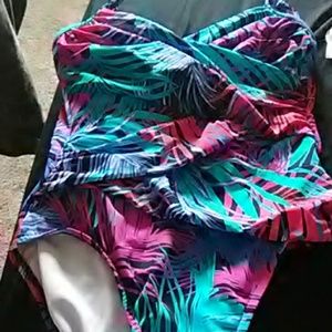 Floral neon swimsuit